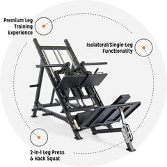 Bells Of Steel 2-In-1 Iso Leg Press / Hack Squat Machine ISO-LPHSQ-MA