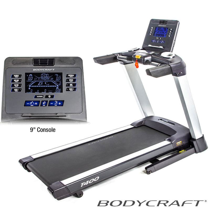 BodyCraft T400 Treadmill with 9